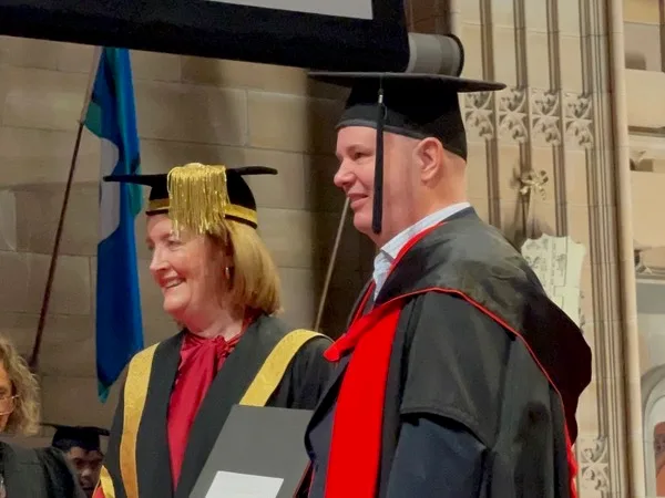 Dr Adrian Hunt at the University of Sydney PhD conferral, December 2025
